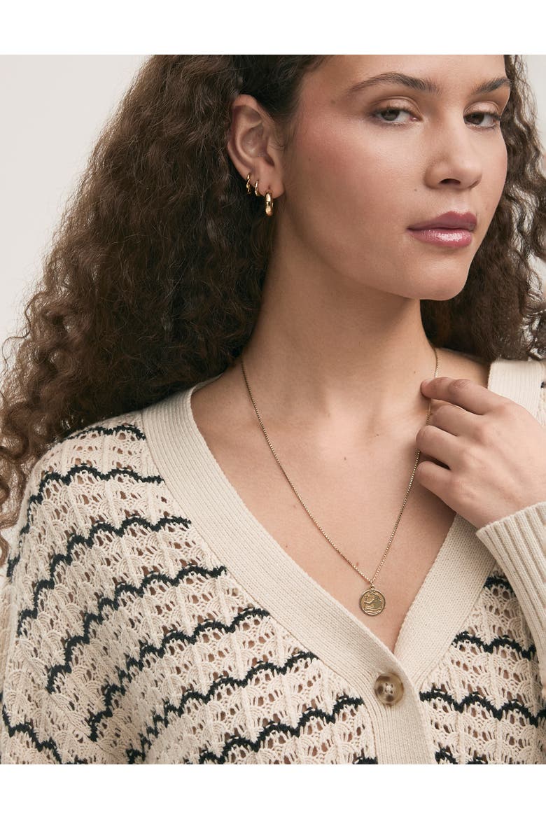 Alena V-Neck Crochet Cardigan, Alternate, color, Ivory
