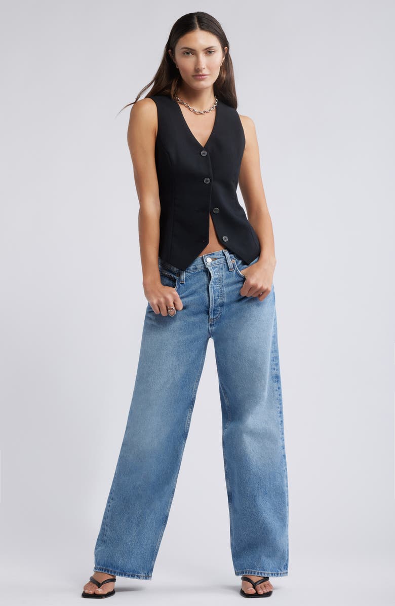 Open Edit The Icon Tailored Waistcoat, Alternate, color, Black