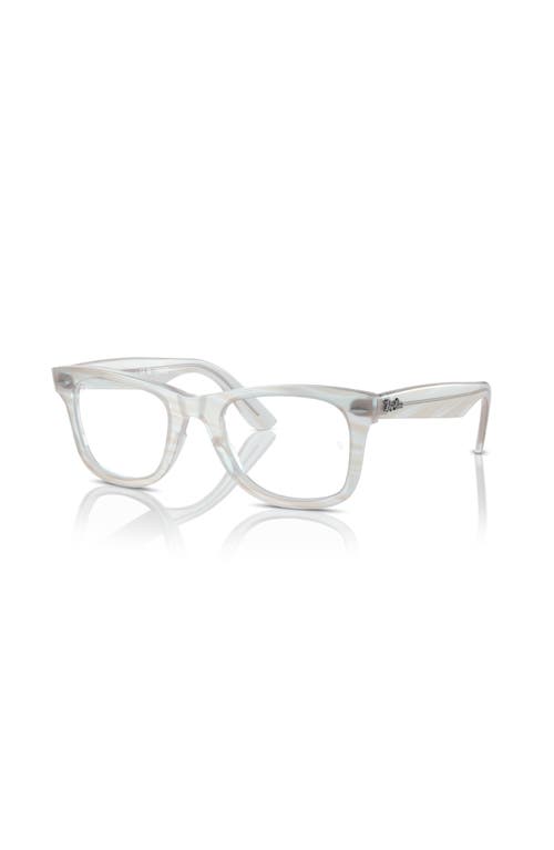Ray Ban Ray-ban 50mm Square Optical Glasses In White