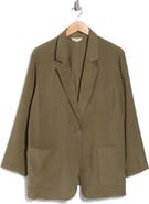 MAX STUDIO Oversize Brushed Twill Blazer