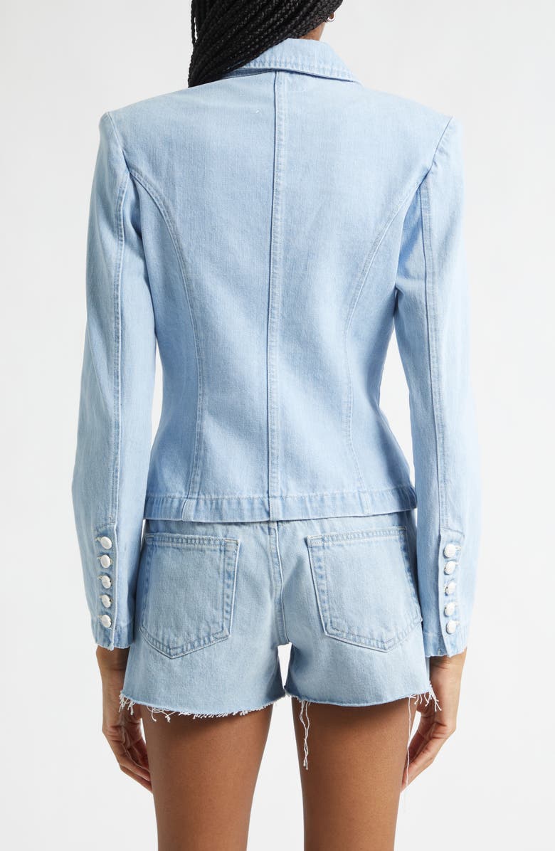 L'AGENCE Emerson Structure Denim Jacket, Alternate, color, Brea