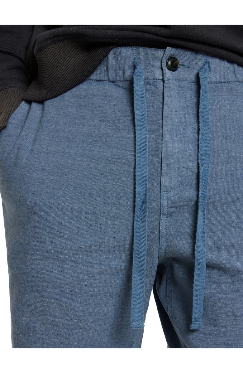 John Varvatos Benson Linen Blend Drawstring Shorts, Alternate, color, Dutch Blue