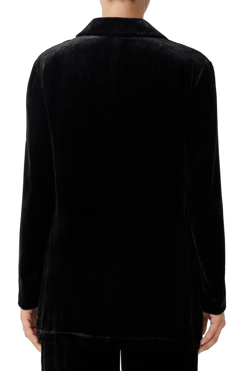 Eileen Fisher Longline Velvet Blazer, Alternate, color, 