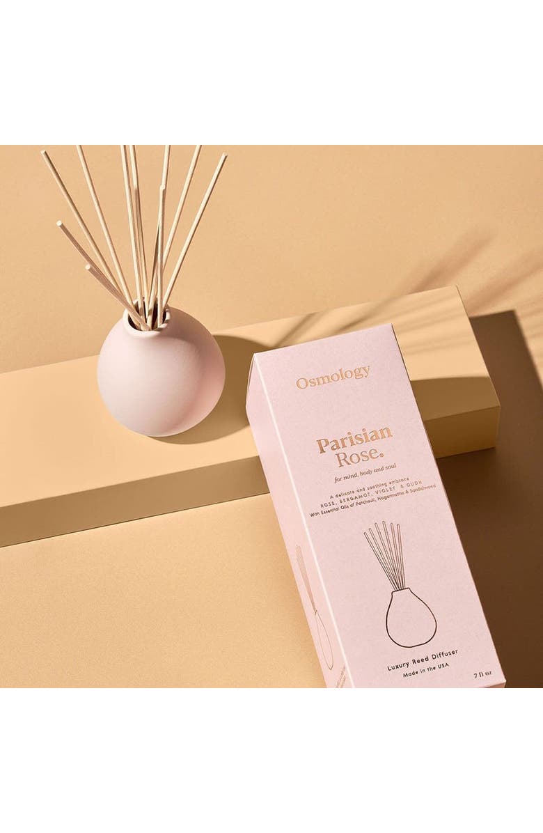Osmology Parisian Rose Reed Diffuser - Rose Bergamot and Violet, Alternate, color, Pink
