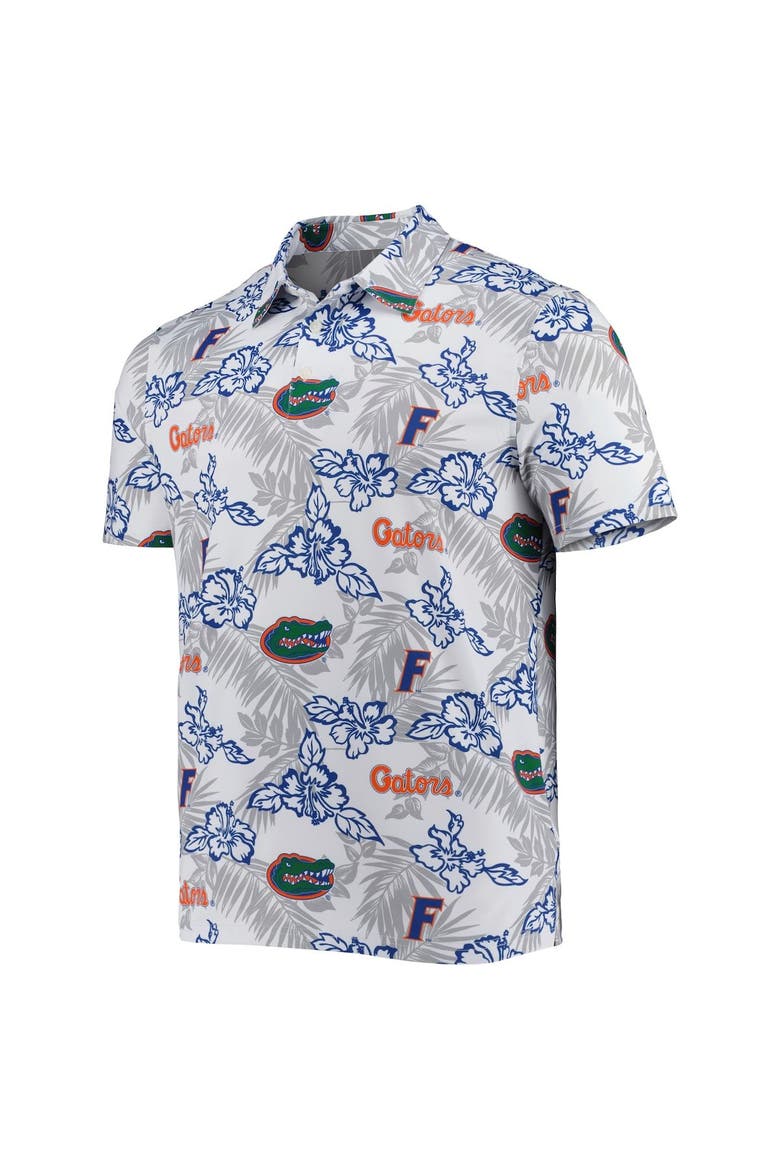 Men's Reyn Spooner White Florida Gators Performance Polo, Alternate, color, White