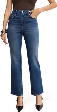 Good American Good Curve Straight Leg Jeans