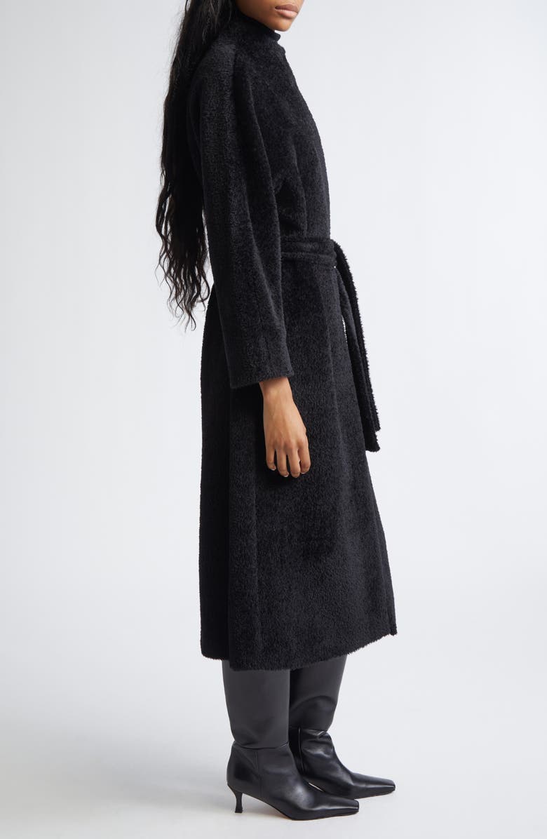 Max Mara Studio Ferito Alpaca & Virgin Wool Blend Coat, Alternate, color, Black