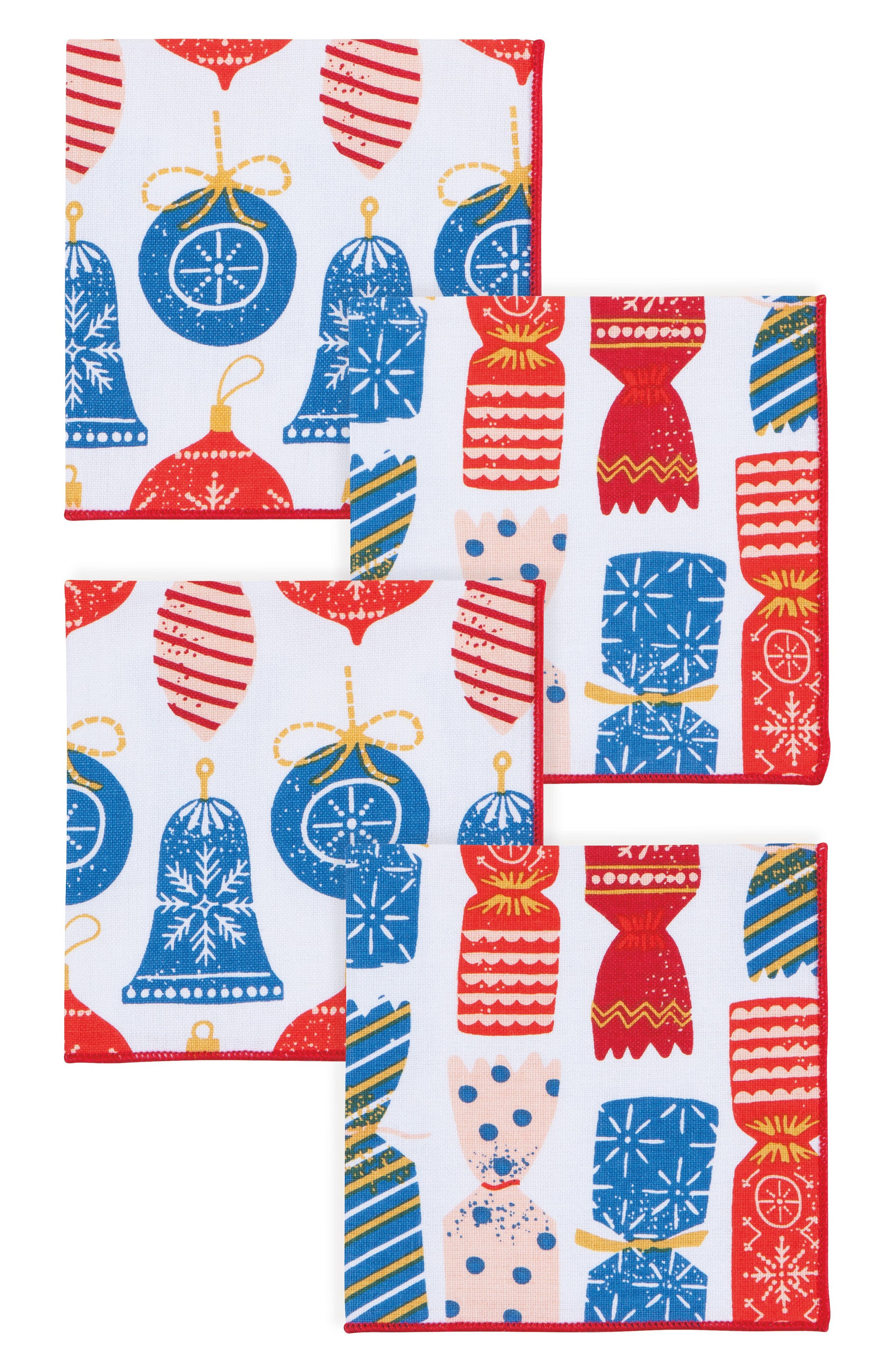 Christmas Charms Set of 4 Cocktail Napkins