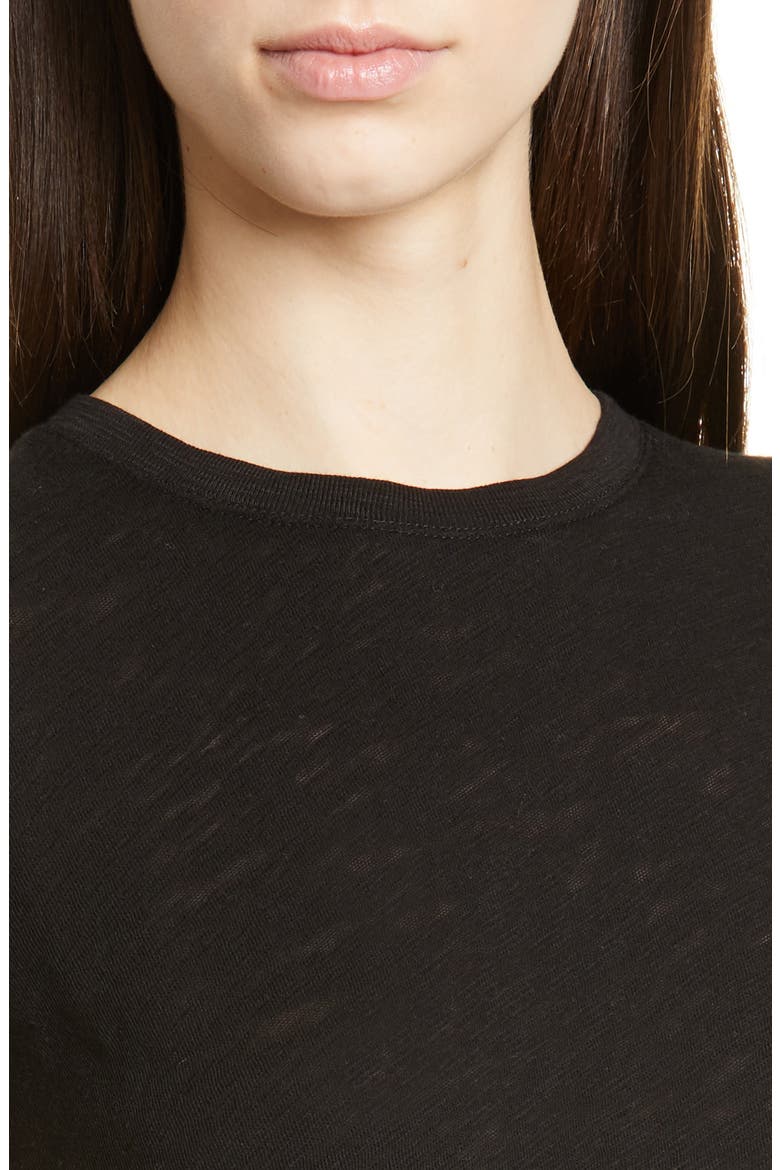Schoolboy Cotton Crewneck T-Shirt, Alternate, color, BLACK