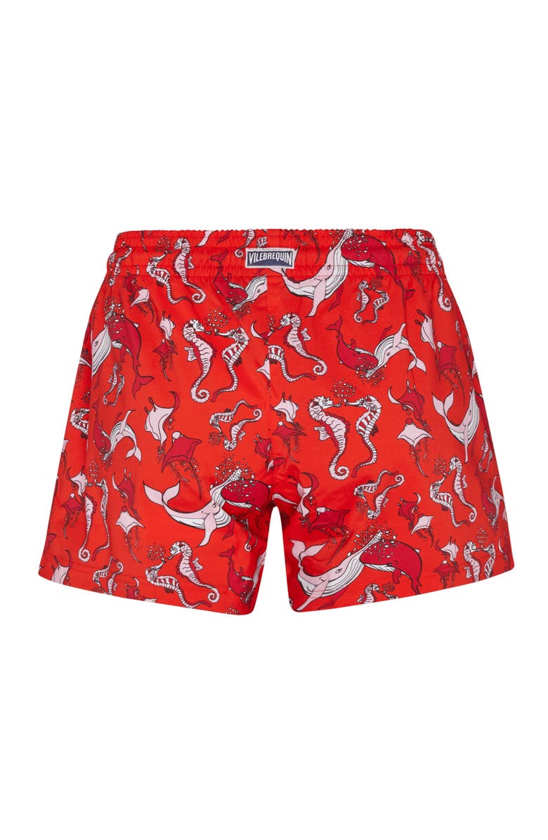 Vilebrequin Women Swim Shorts Whales Love, Alternate, color, Poppy Red