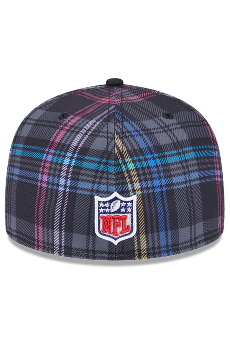 New Era Men's New Era Black New York Jets 2024 NFL Crucial Catch Plaid 59FIFTY Fitted Hat, Alternate, color, Black