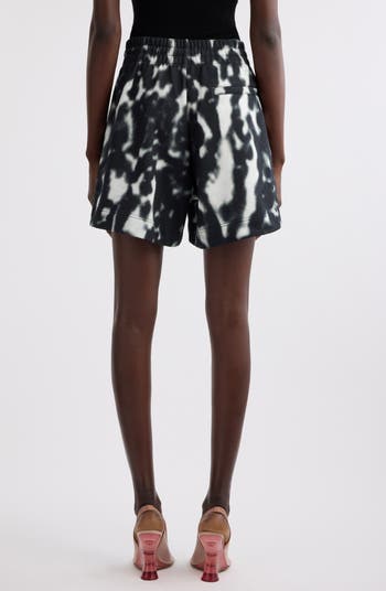 ショートパンツ Dries Van Noten Dries Van Noten Hadio Shorts Dries Van Noten Hadio Orchid Spots Pleated Cotton Sweat