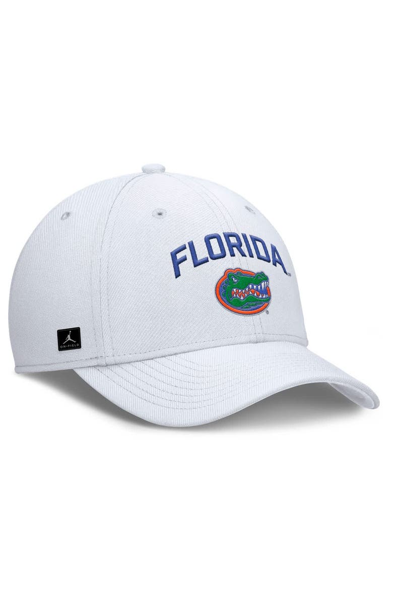 Jordan Brand Men's Jordan Brand White Florida Gators 2025 On-Field Rise Performance Flex Hat, Alternate, color, 