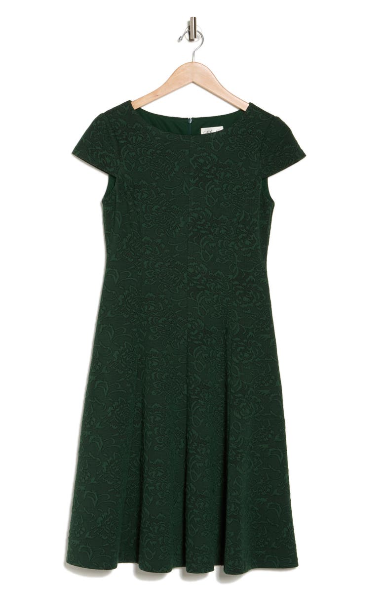 Eliza J Bateau Neck Cap Sleeve Dress, Alternate, color,