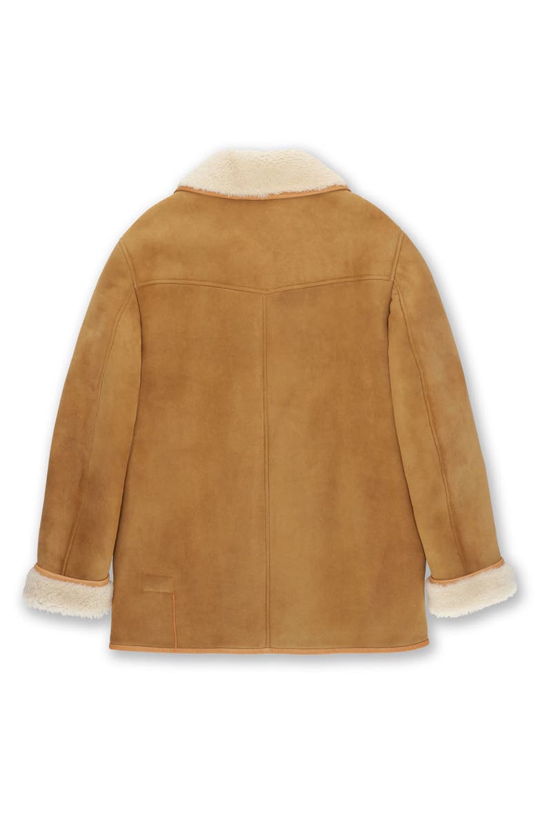 Fortela Lemans Double-Breasted Shearling Coat, Alternate, color, Camel