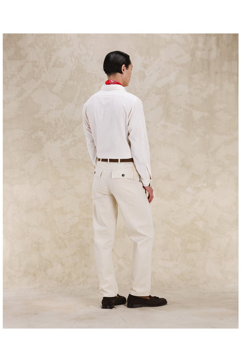 Work Corduroy Shirt, Alternate, color, OFF WHITE