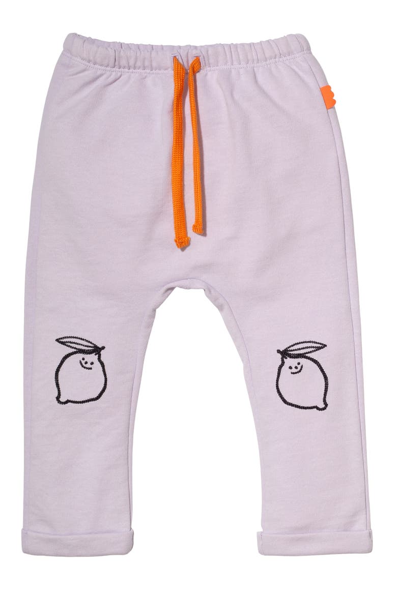 Embroidered Cotton Pants, Main, color, LAVENDER FOG