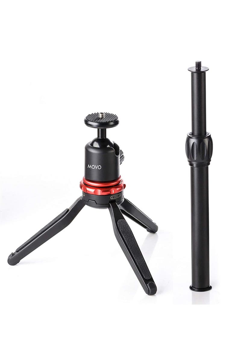 MOVO MV-T1 Universal Mini Camera Tripod with Extendable Pole, Main, color, Black