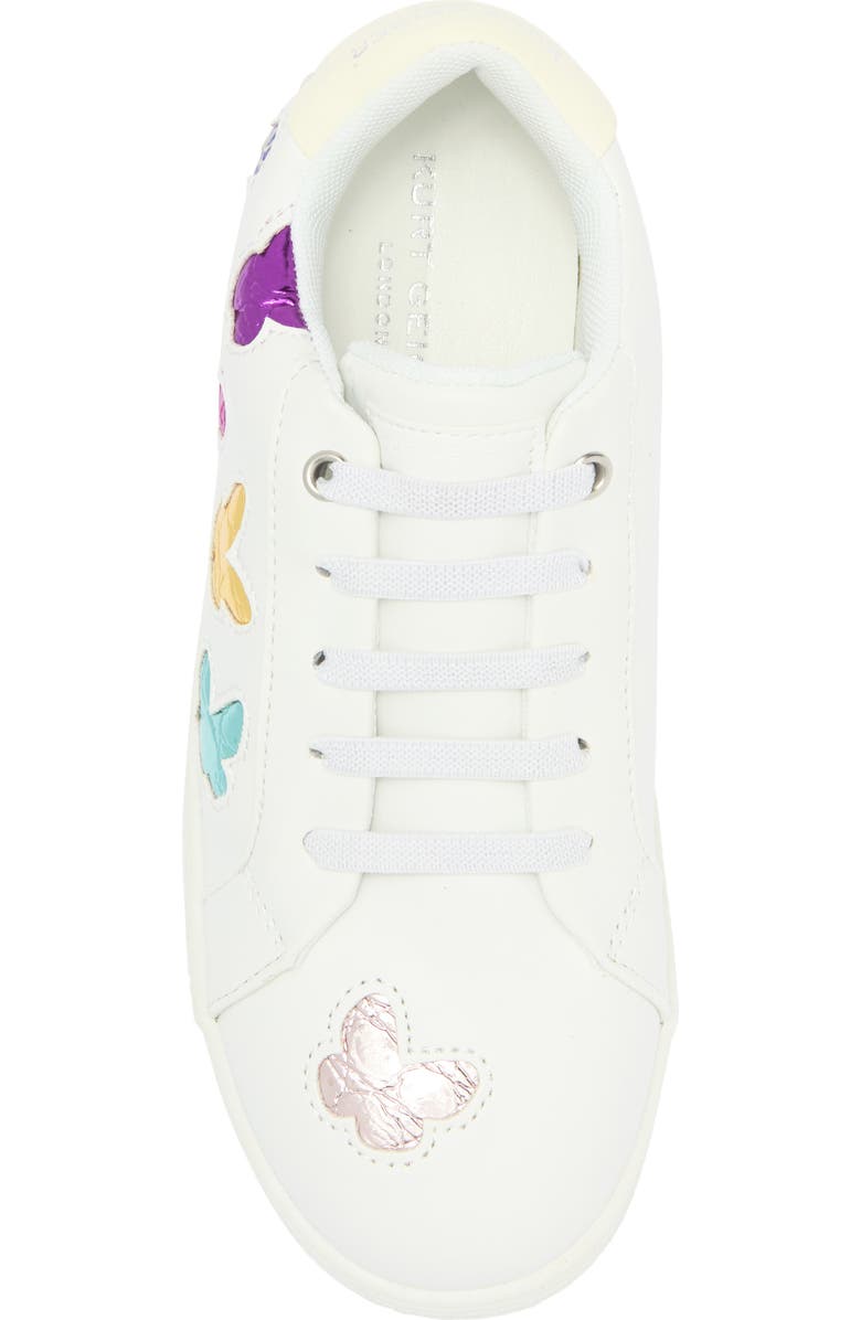 Kurt Geiger London Kids' Mini Lane Butterfly Sneaker, Alternate, color, White Multi