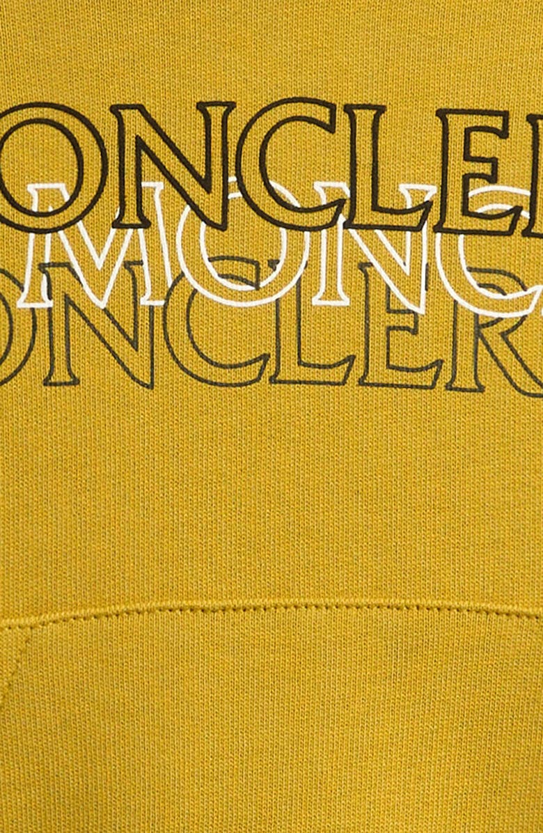 Moncler Kids' Logo Graphic Hoodie, Alternate, color, Light Yellow