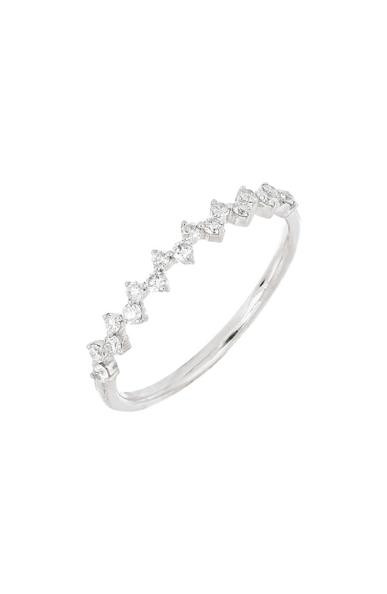 Bony Levy Rita Stackable Diamond Ring, Main, color, White Gold/ Diamond
