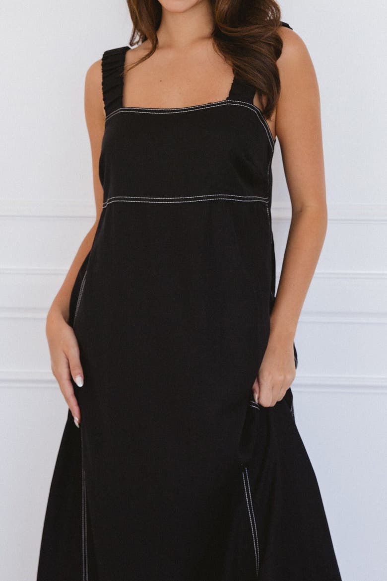 Stitched Up Maxi Dress, Alternate, color, Black