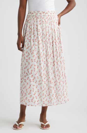 Dax Floral Cotton Midi Skirt