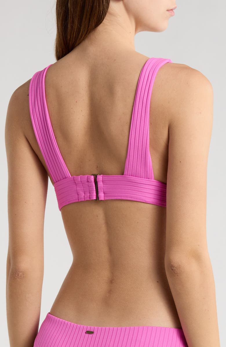 Rip Curl Premium Surf Rib Bikini Top, Alternate, color, Super Pink