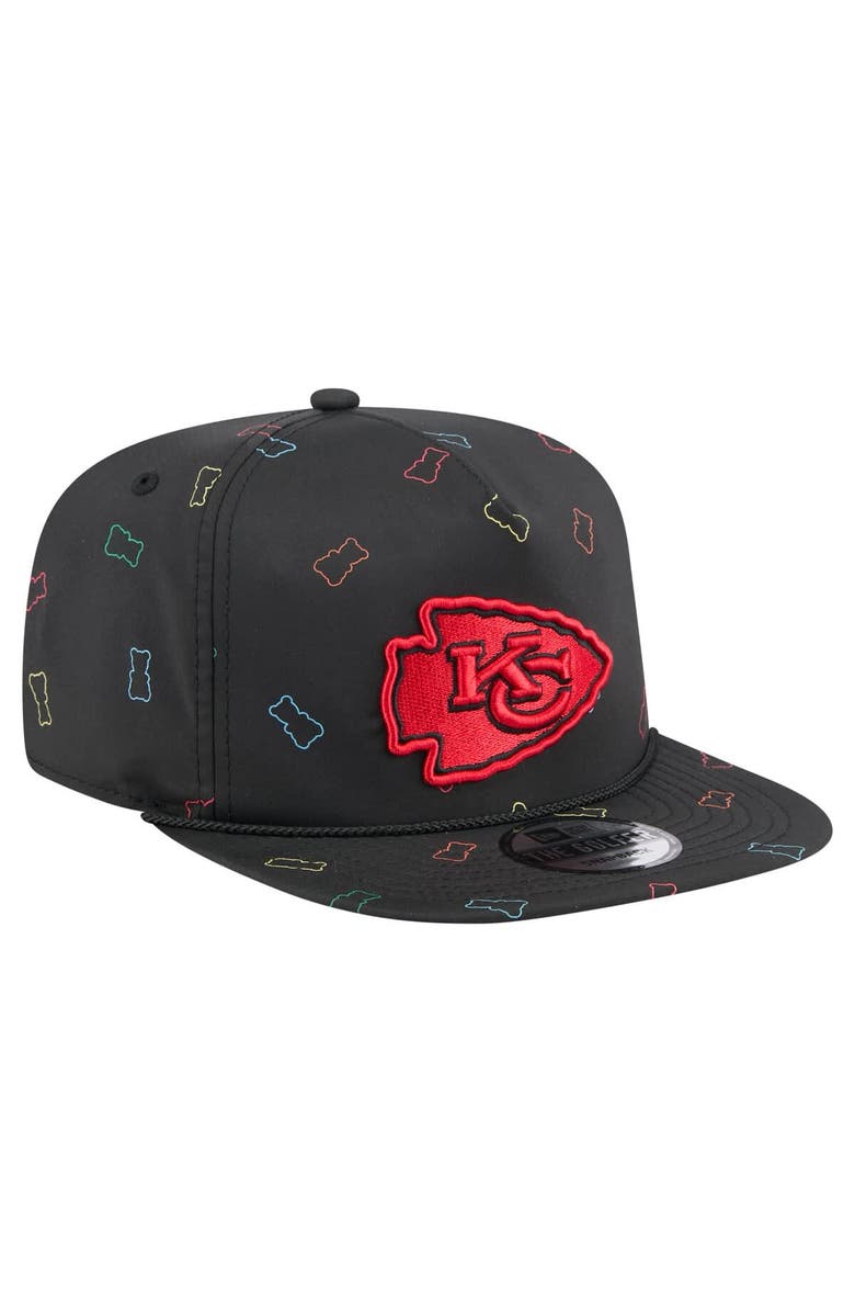 New Era Men's New Era Black Kansas City Chiefs Gummy Golfer Snapback Hat, Alternate, color, Black