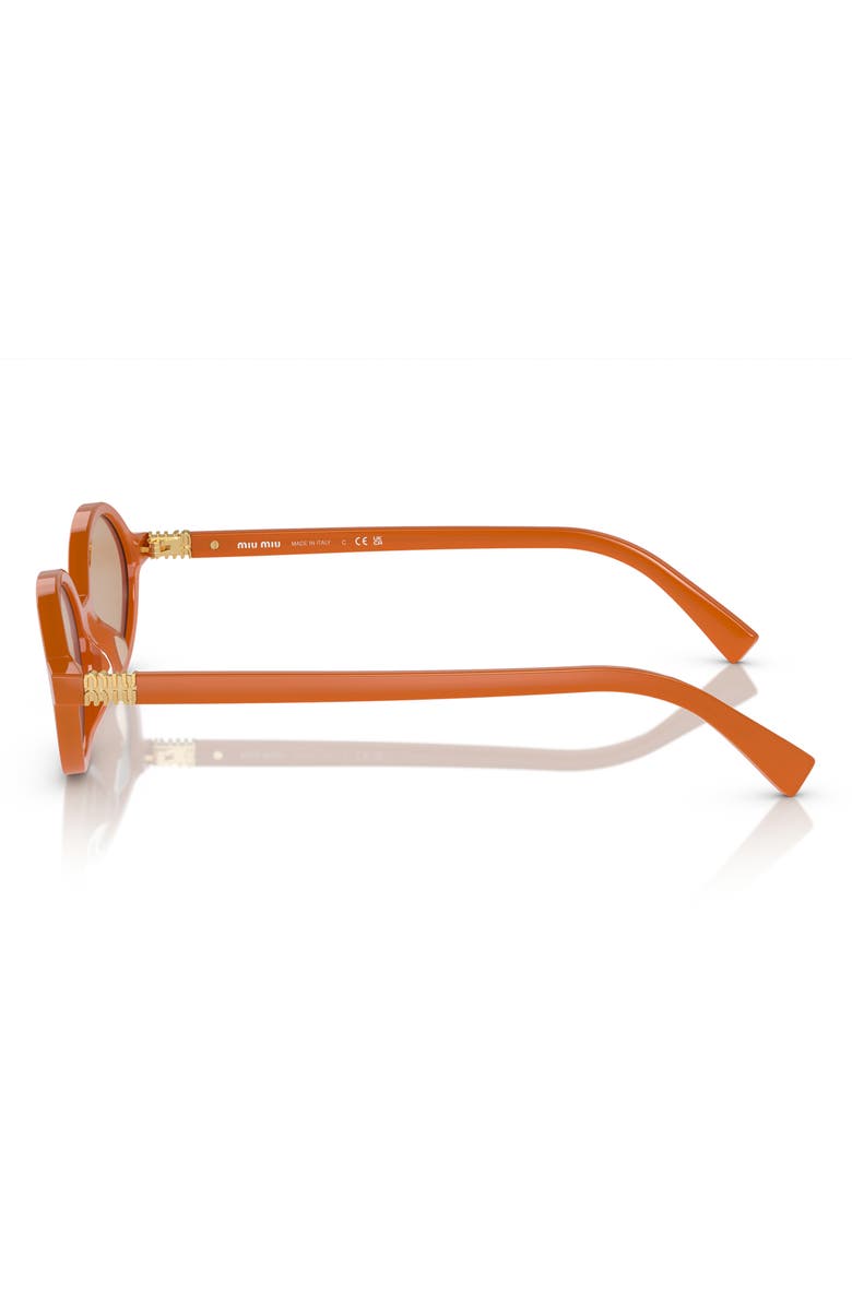 Miu Miu 50mm Oval Sunglasses, Alternate, color, Orange