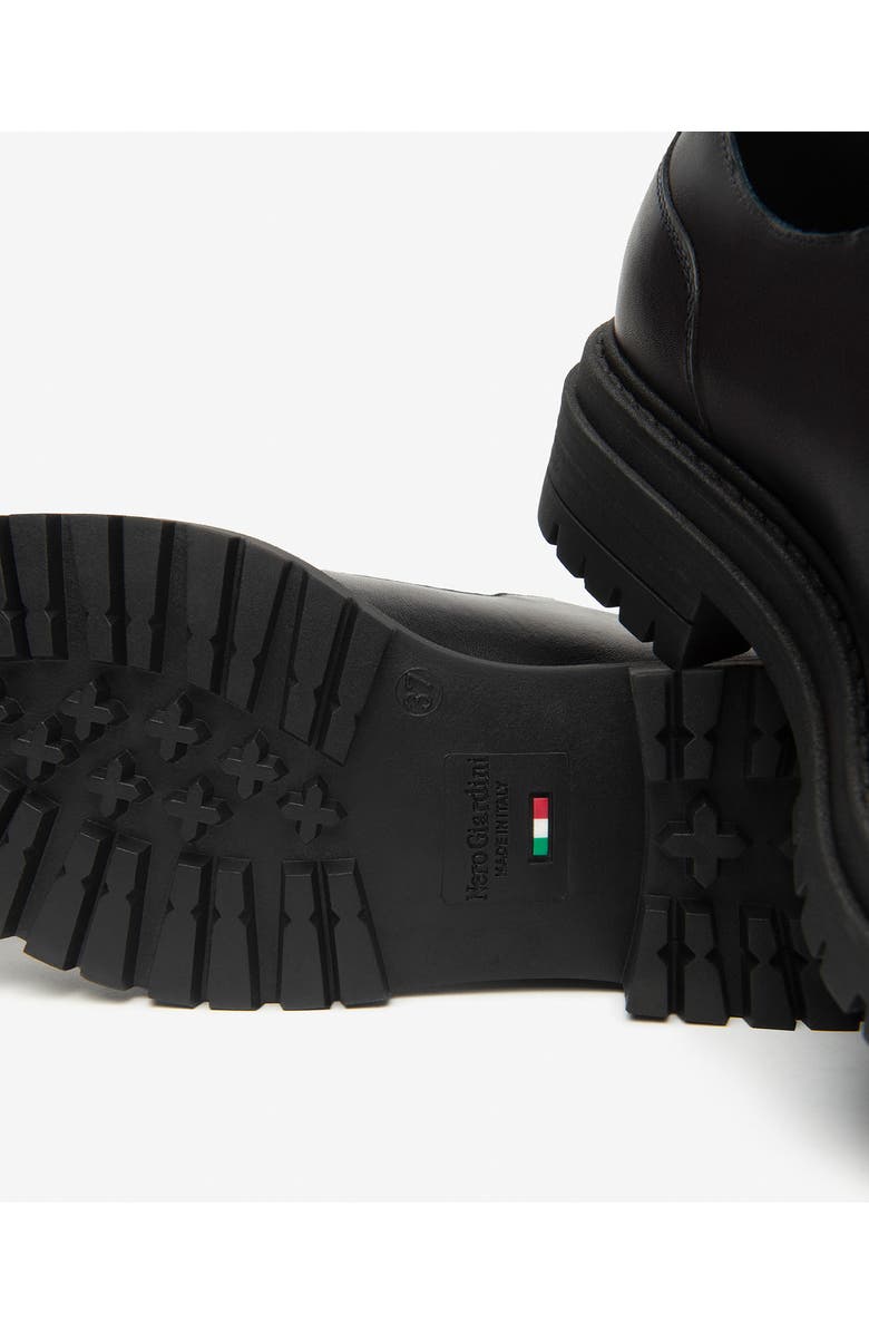 NeroGiardini Lug Sole Mary Jane Flat, Alternate, color, Black