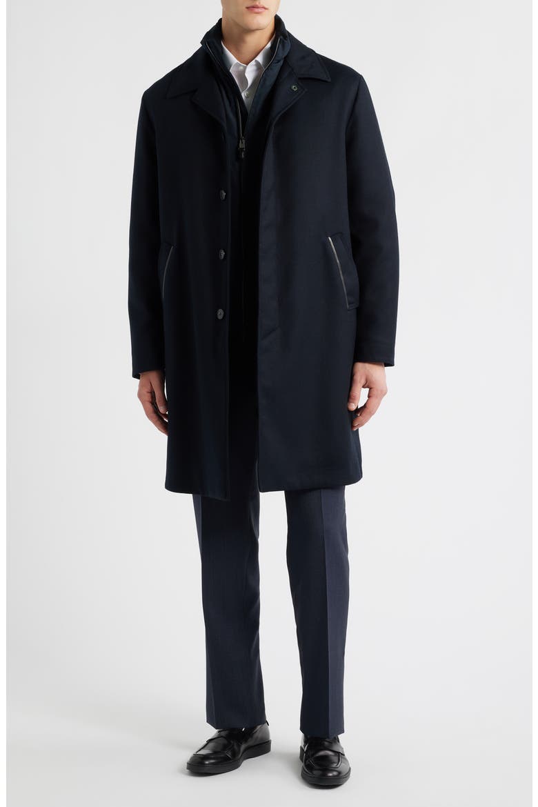 3-in-1 Wool Car Coat, Main, color, NAVY