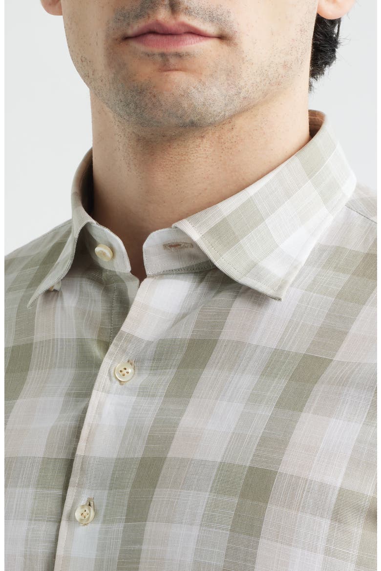 Umstead Plaid Button-Up Shirt, Alternate, color, SAGE
