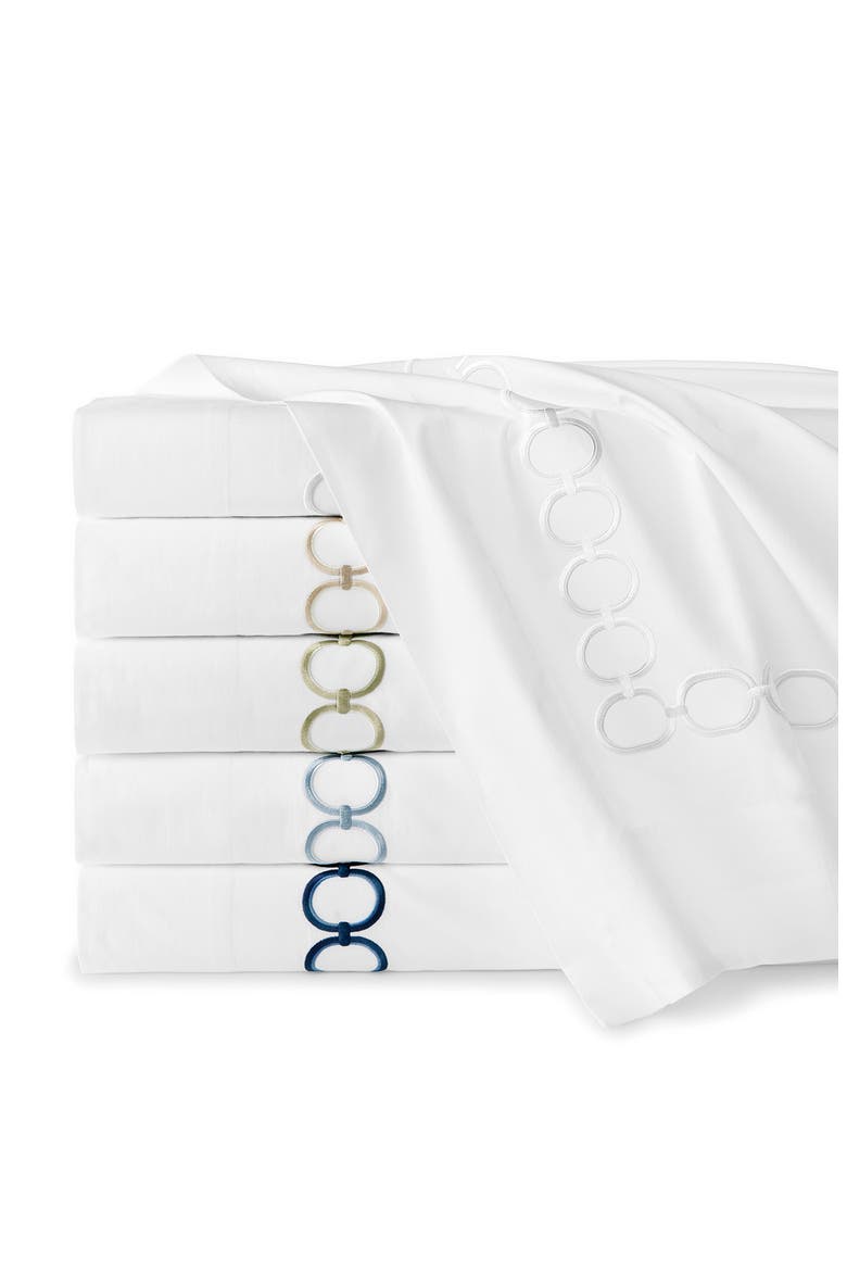 Catena Flat Sheet, Alternate, color, WHITE/ WILLOW