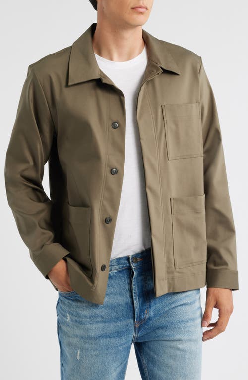 Nn07 Gabe 1710 Twill Chore Jacket In Brown