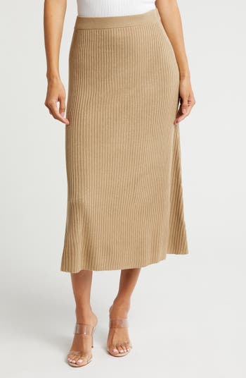 Gemma + Jane Ribbed A-Line Sweater Skirt | Nordstromrack
