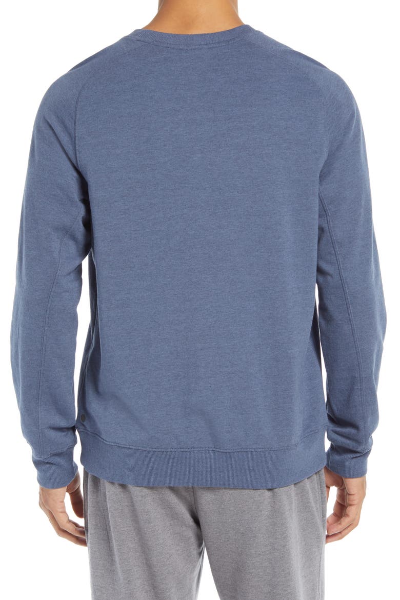 Crewneck Fleece Sweatshirt, Main, color, BLUE BLUR MELANGE