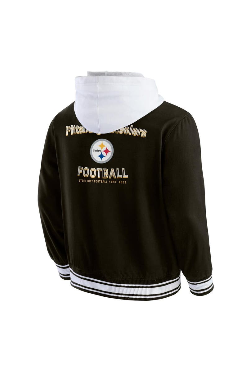 Darius Rucker Collection by Fanatics Men's Darius Rucker Collection by Fanatics Black Pittsburgh Steelers Full-Snap Hoodie Jacket, Alternate, color, Black