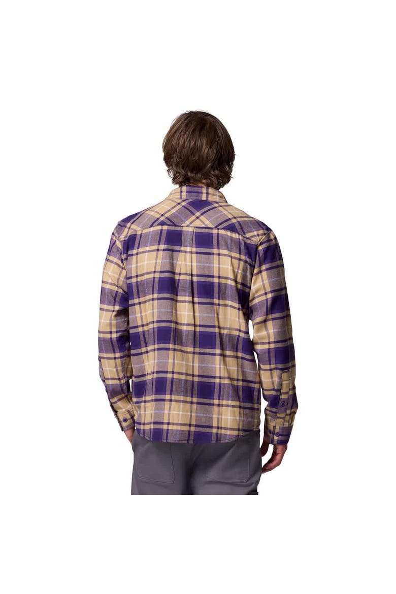 Men's Columbia  Purple Washington Huskies Flare Gun Omni-Wick Flannel Long Sleeve Button-Up Shirt, Alternate, color, Purple
