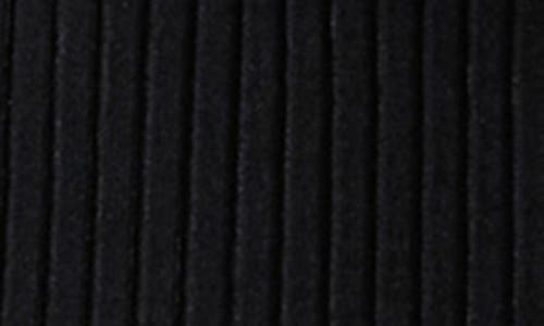 Astr The Label Liz Feather Trim Long Sleeve Rib Body-con Minidress In Black