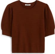 Madewell Puff Sleeve Merino Wool & Silk Sweater