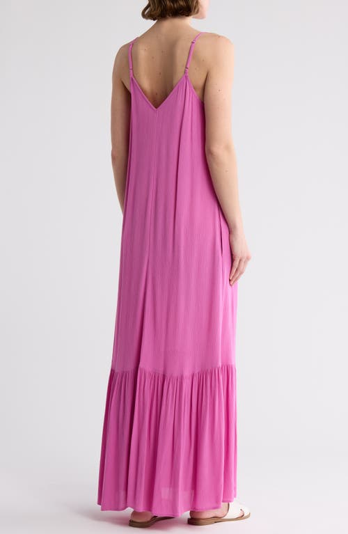 Melrose And Market Gauze Tiered Maxi Dress In Pink Surprise