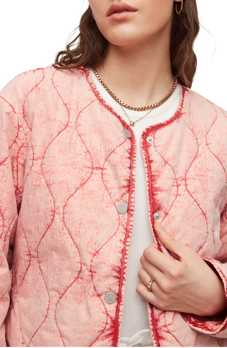 AllSaints Reign Onion Quilted Jacket, Alternate, color, Pink