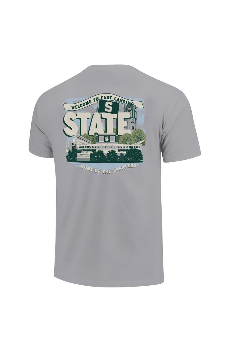 IMAGE ONE Youth Gray Michigan State Spartans Local Campus Scene T-Shirt, Alternate, color, Gray
