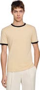 SANDRO Two-tone patch T-shirt