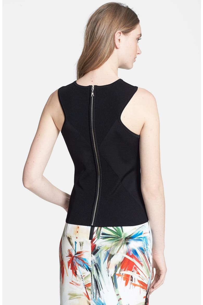 Ribbed Stretch Shell, Alternate, color, BLACK