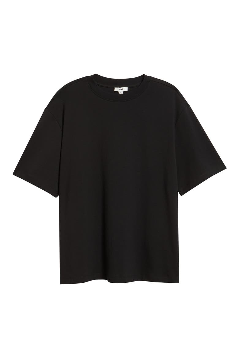 Cotton Crewneck T-Shirt, Alternate, color, BLACK
