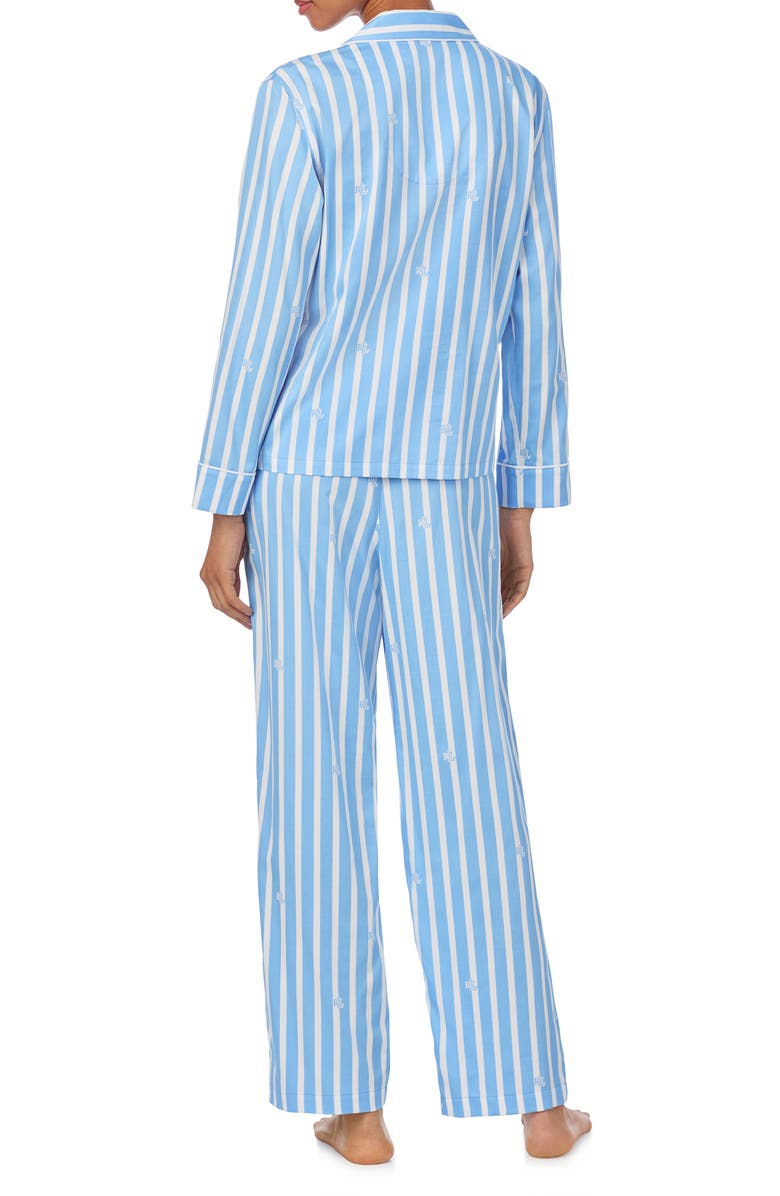 Lauren Ralph Lauren Stripe Cotton Blend Pajamas, Alternate, color, 