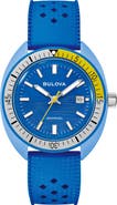BULOVA Snorkel Sea Turtle Rubber Strap Watch, 41mm