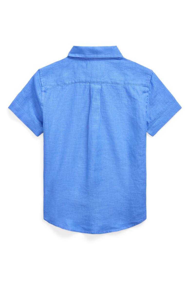 Polo Ralph Lauren Kids' Linen Button-Down Shirt, Alternate, color, Harbor Island Blue